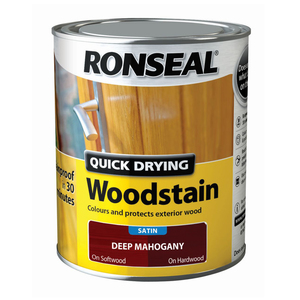 Ronseal Quick Drying Woodstain Satin Deep Mahogany 750ml