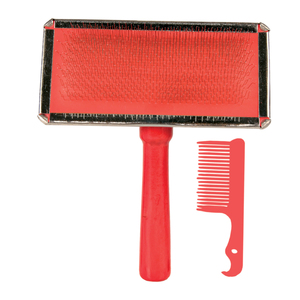 Trixie Soft Brush With Brush Cleaner Large 11 x 14cm