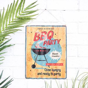 Garden Sign Corrugated BBQ Party