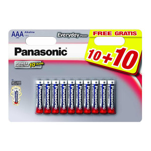 Panasonic Everyday Power Alkaline Batteries AAA 10+10 Free