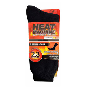 Heat Machine Thermal Socks Black UK6-11